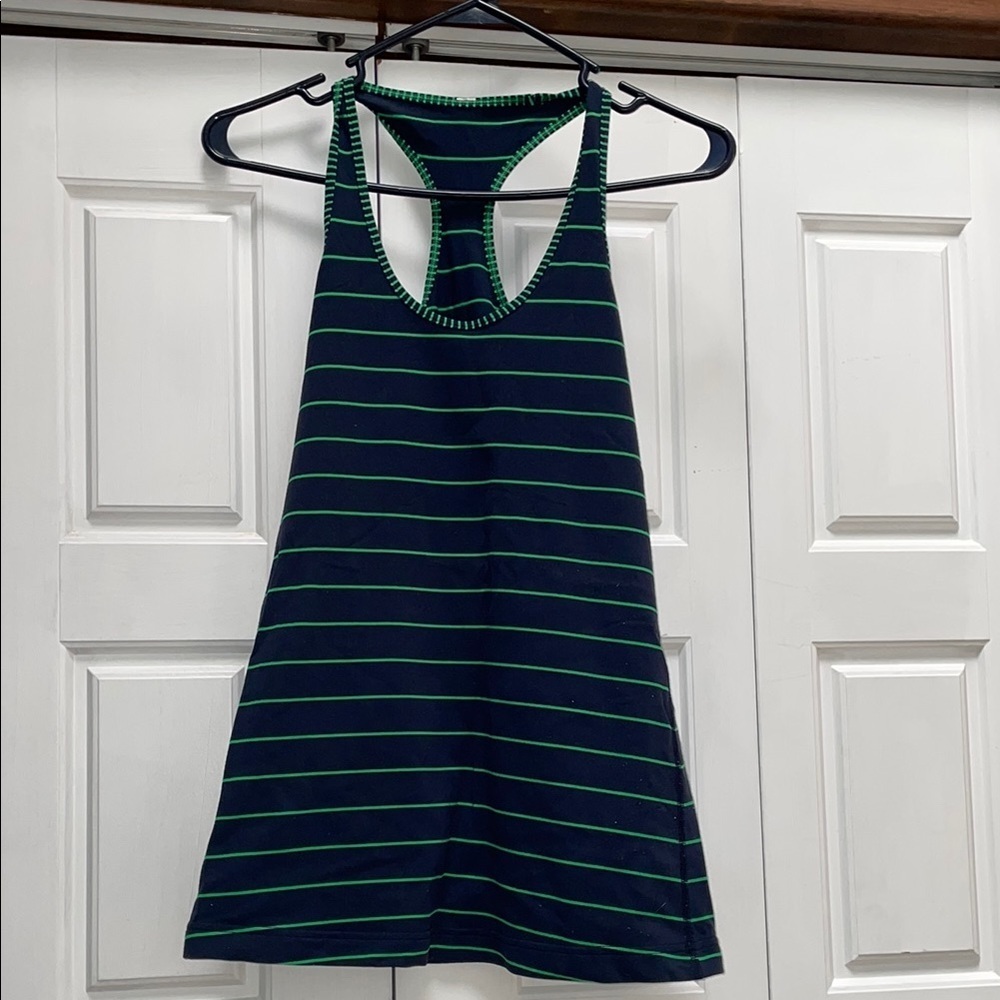 Lululemon Athletica Green Sleeveless Tank Top